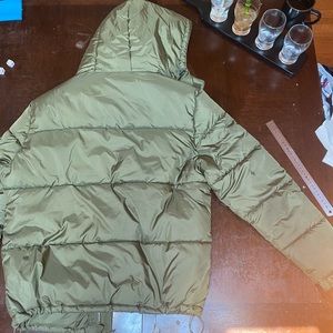 Olive green puffer jacket size large